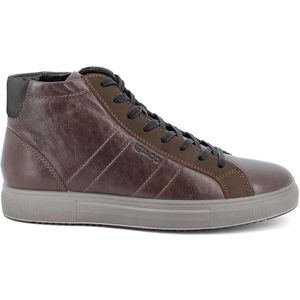 Igi&Co, Vintage Leren Hoge Sneakers Grijs, Heren, Maat:41 EU