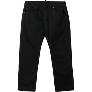 Gabba, Losse Tapered Zwarte Jeans met Vijf Zakken Zwart, Heren, Maat:W34 L32