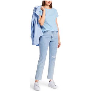 Marc Cain, Tops, Dames, Blauw, M, Katoen, Paillet T-shirt