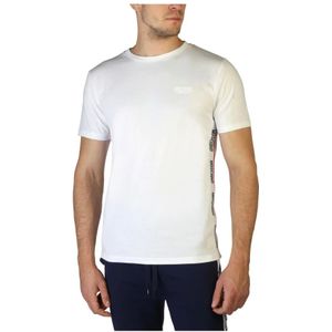 Moschino, Tops, Heren, Wit, XL, Katoen, Heren Logo Katoenen T-Shirt