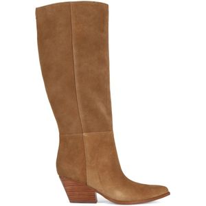 Guess, Schoenen, Dames, Bruin, 41 EU, Leer, Suede Texan Heel Boots