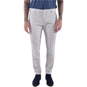 Dondup, Broeken, Heren, Grijs, W34, Katoen, Regular Fit Lichtgrijze Broek