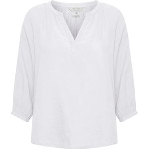 Part Two, Blouses & Shirts, Dames, Wit, 2Xs, Linnen, Linnen V-Hals Blouse