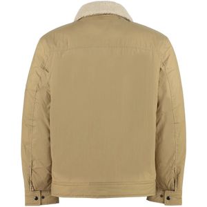 Woolrich, Jassen, Heren, Beige, M, Katoen, Eco-Shearling Katoenen Blend Jas