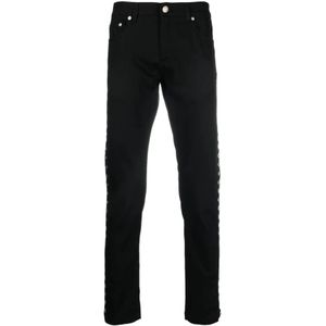 Alexander McQueen, Jeans, Heren, Zwart, XL, Katoen, Zwarte Skinny Jeans met Middelhoge Taille