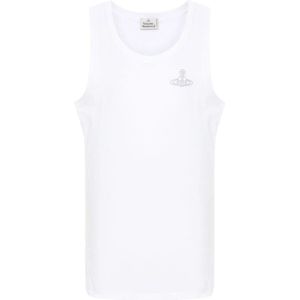 Vivienne Westwood, Mouwloos Jersey Vest Wit, Heren, Maat:M