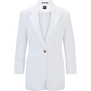 Hugo Boss, Moderne Linnen Blazer Jasena Wit Wit, Dames, Maat:3XL