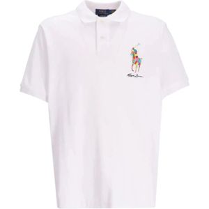 Polo Ralph Lauren, Tops, Heren, Wit, 2Xl, Katoen, Witte Casual Polo Shirt Mannen