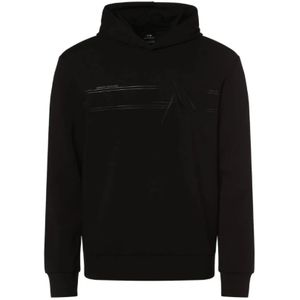 Armani Exchange, Sweatshirts & Hoodies, Heren, Blauw, M, Katoen, Klassieke Sweater