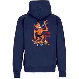 Thrasher, Sweatshirts & Hoodies, unisex, Blauw, XL, Katoen, Navy Hoodie met Kangoeroezak