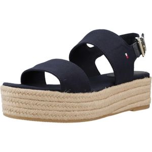 Tommy Hilfiger, Schoenen, Dames, Blauw, 36 EU, Mid Wedge Sandalen