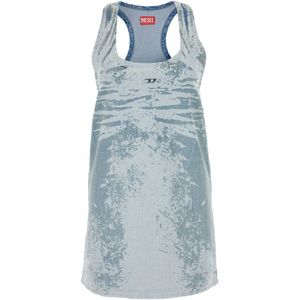 Diesel, Short Kleedjes Blauw, Dames, Maat:XS