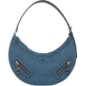 Replay, Blauwe Denim Schoudertas Fw 3567 Blauw, Dames, Maat:ONE Size