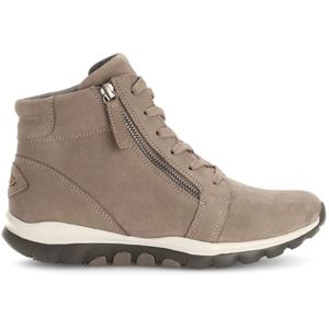 Gabor, Schoenen, Dames, Beige, 38 EU, Leer, Taupe Nubuck Hoge Sneakers