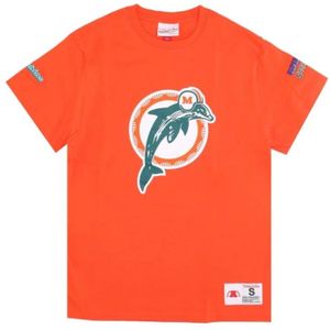 Mitchell & Ness, T-shirts Oranje, Heren, Maat:L