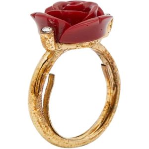 Oscar De La Renta Pre-owned, Pre-owned Plastic rings Rood, Dames, Maat:ONE Size