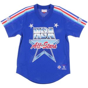 Mitchell & Ness, Tops, Heren, Blauw, M, Jersey NBA T-shirt