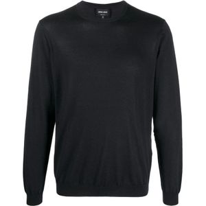 Giorgio Armani, Sweatshirts & Hoodies, Heren, Blauw, 3Xl, Katoen, Sweatshirts