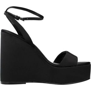 Steve Madden, Wedges Zwart, Dames, Maat:39 EU