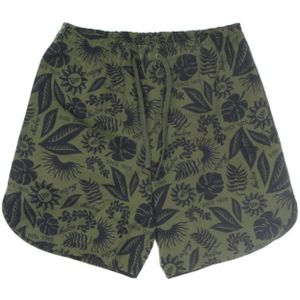 New Era, Korte broeken, Heren, Groen, S, Pantalone corto ne floral overal in print short short