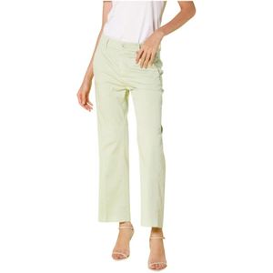 Mason's, Broeken, Dames, Groen, L, Katoen, Verdant Groene Cropped Chino Broek