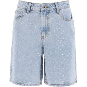 Self Portrait, Denim Shorts Blauw, Dames, Maat:W27