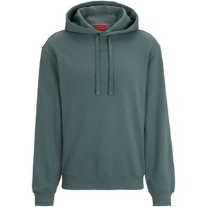 Hugo Boss, Sweatshirts & Hoodies, Heren, Groen, S, Katoen, Katoenen hoodie met contrasterend logo