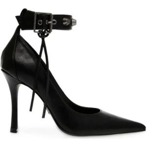 Steve Madden, Schoenen, Dames, Zwart, 37 1/2 EU, Zwarte platte schoenen voor vrouwen