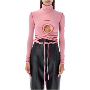 Ottolinger, Wrap Top Roze, Dames, Maat:S