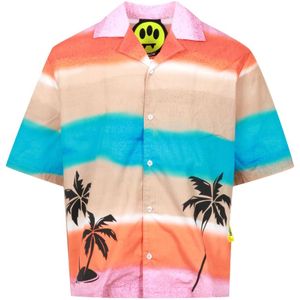 Barrow, Overhemden, Heren, Veelkleurig, L, Katoen, Multicolor Tie Dye Katoenen Shirt