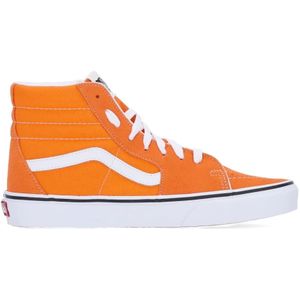 Vans, Schoenen, Heren, Oranje, 40 EU, Suède, Hoge Top Sneaker Oranje Tijger/Wit