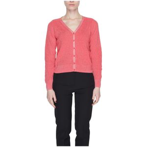 Vero Moda, Shine V-Neck Vest Lente/Zomer Collectie Roze, Dames, Maat:S