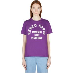 Kenzo, Tops, Dames, Paars, S, Katoen, Metropolitaanse Streetwear T-Shirt