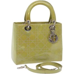 Dior Vintage, Tweedehands leren handtassen Groen, Dames, Maat:ONE Size