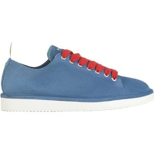 Panchic, Schoenen, Heren, Blauw, 43 EU, Suède, Blauwe Suède Veterschoenen