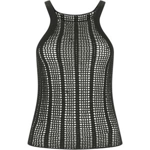 Dion Lee, Tops, Dames, Zwart, S, Nylon, Zwarte gehaakte top