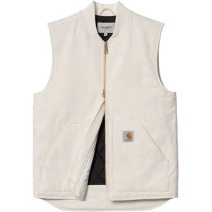 Carhartt Wip, Jassen, Heren, Wit, L, Katoen, Klassieke Kangaroo Pocket Vest met Rits