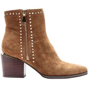 Alma EN Pena, Dames Casual Camel Suède Enkellaarsjes Bruin, Dames, Maat:39 EU