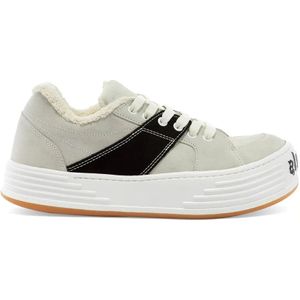 Palm Angels, Suede Logo Sneakers Grijs, Heren, Maat:43 EU