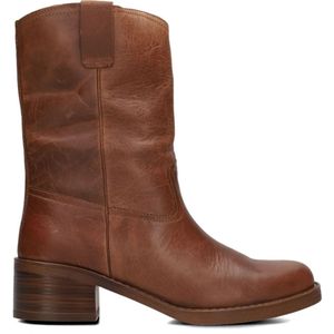 Inuovo, Schoenen, Dames, Bruin, 37 EU, Leer, Cognac Hoge Laarzen Stijlvol Herfst