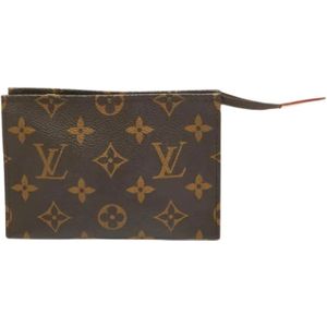 Louis Vuitton Vintage, Pre-owned, Dames, Bruin, ONE Size, Tweedehands Canvas Louis Vuitton tassen