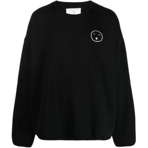 Société Anonyme, Sweatshirts & Hoodies, Heren, Zwart, S, Zwarte Face Sweatshirt