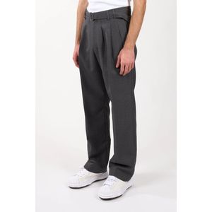 Costumein, Broeken, Heren, Grijs, M, Wol, Wollen Baggy Broek Losse Pasvorm