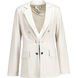 Joseph Ribkoff, Jassen, Dames, Beige, XL, Elegante Beige Blazer met Reverskraag en Knoopsluiting