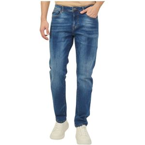 YES Zee, Jeans, Heren, Blauw, W34, Slim Fit Basic 5-Pocket Jeans