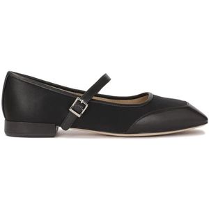 Kazar Studio, Schoenen, Dames, Zwart, 35 EU, Leer, Zwarte Mary Jane platte pumps met hak