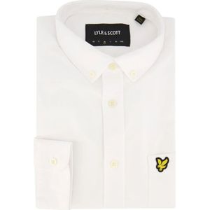 Lyle & Scott, Overhemden, Heren, Wit, XL, Katoen, Wit Casual Overhemd met Katoenen Materiaal