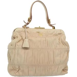 Prada Vintage, Pre-owned Leather prada-bags Beige, Dames, Maat:ONE Size