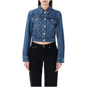 Marine Serre, Jassen, Dames, Blauw, M, Denim, Denim Jack