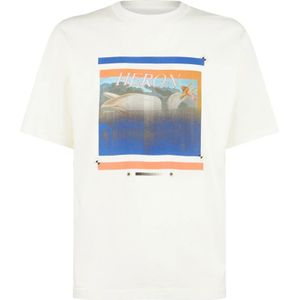Heron Preston, Tops, Heren, Wit, S, Misprinted T-Shirt voor Heren